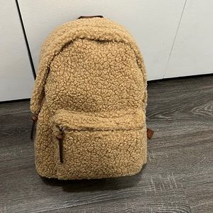 Faux Sherpa backpack